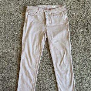 AG Adriano Goldschmied Pants Womens 26 Pink Prima Cigarette Leg Stretch Mid Rise